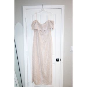 NWT Gold Glitter Knit Sheath Dress Bridesmaid Wedding Size 18 Plus